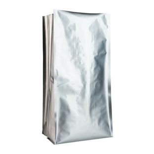 Coffee bag with K-sealing, silver 540 x 230 mm
