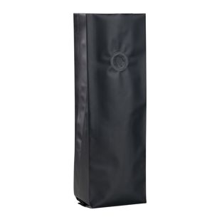 Gusseted bags with aroma valve, black 280 x 80 mm 