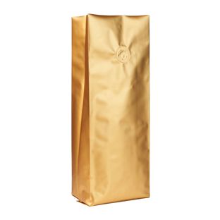 Gusseted bags with aroma valve, gold 330 x 105 mm  