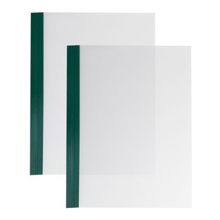 Binding cover foil, SureBind Nobless with groove green|transparent 
