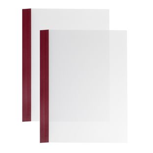 Binding cover foil, SureBind Nobless with groove bordeaux|transparent 