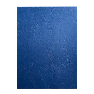 Cardboard back cover A4, leather structure dark blue 