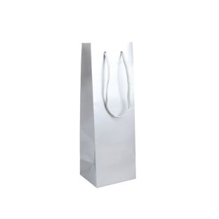 Gift bottle bags, 12 x 36 x 10 cm silver 