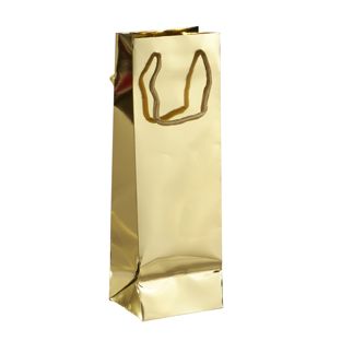 Gift bottle bags, 12 x 36 x 10 cm gold 