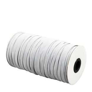 Plochá gumička 5 mm bílá  | 100 m