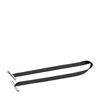 Plochá gumička se 2 závlačkami černá  | 230 mm
