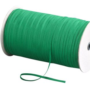 Flat elastic band 5 mm green  | 500 m