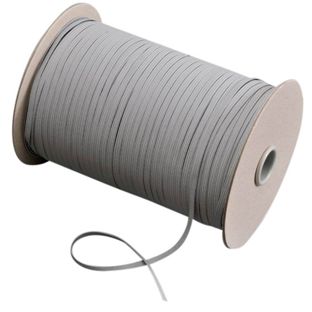 Flat elastic band 5 mm grey  | 500 m
