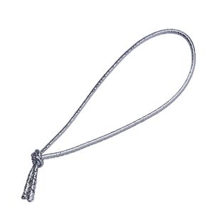 Elastic cord loops with knot 60 mm | silver 