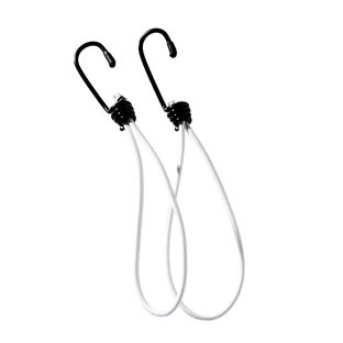 Bungee loops with metal hook 200 mm | white 