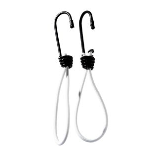 Bungee loops with metal hook 150 mm | white 