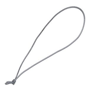 Elastic cord loops with knot 100 mm | silver 