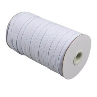Flat elastic band 10 mm white 