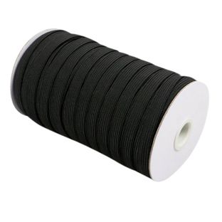 Flat elastic band 10 mm black 