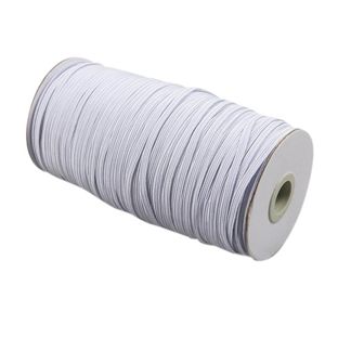 Gumové provázky na roli, 3 mm, bílé (130 m na roli) 