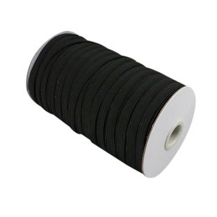 Plochá gumička 8 mm černá 