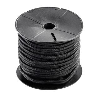 Elastic rope 4 mm, black 