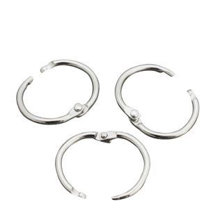 Binding rings metal 14 mm - delivered open  | silver 