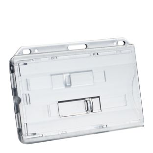 ID card holder for 2 cards with transparent sliders 