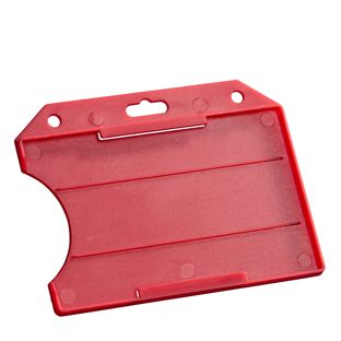 ID card holders hard plastic, open red 