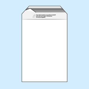 Bags with flap, PE foil, recloseable, transparent 180 x 250 mm - recycled  | 50 µm