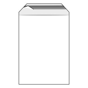 Bags with flap, PE foil, recloseable, transparent 400 x 500 mm