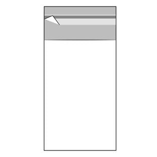 Bags with flap, OPP foil, recloseable, transparent 50 x 70 mm 