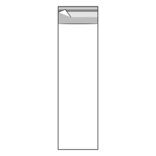 Bags with flap, OPP foil, recloseable, transparent 50 x 180 mm 