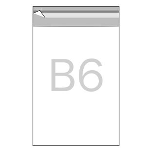 Bags with flap, OPP foil, recloseable, transparent 130 x 180 mm - B6