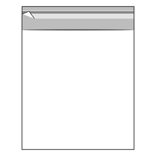 Bags with flap, OPP foil, recloseable, transparent 145 x 155 mm