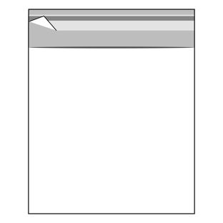 Bags with flap, OPP foil, recloseable, transparent 150 x 150 mm