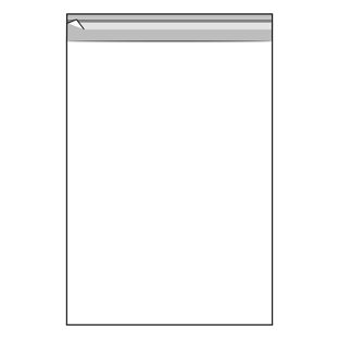 Bags with flap, OPP foil, recloseable, transparent 155 x 215 mm