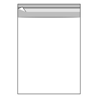 Bags with flap, OPP foil, recloseable, transparent 200 x 250 mm