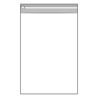 Bags with flap, OPP foil, recloseable, transparent 310 x 440 mm - A3