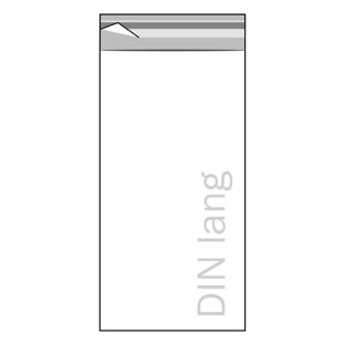 Sustainable greeting card bags 115 x 220 mm - DIN lang
