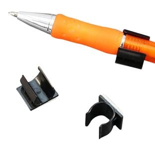 Pen holders, self-adhesive 12 x 15 mm  | black 