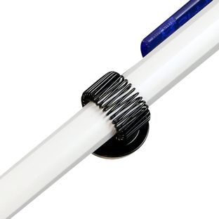 Pen holders, made of metal black  | self-adhesive 