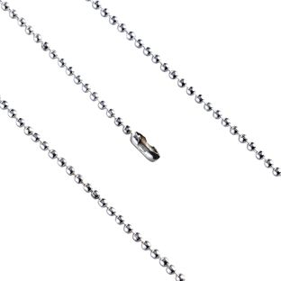 Ball chains with connector 150 mm | 1.5 mm | silver  |  