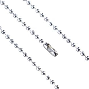 Ball chains with connector 400 mm | 2.4 mm | silver  |  
