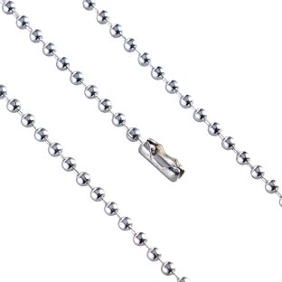 Ball chains with connector silver | 2,4 mm | 760 mm