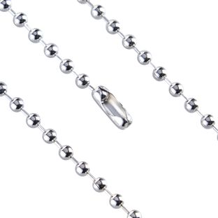 Ball chains with connector 300 mm | 3.2 mm | silver  |  