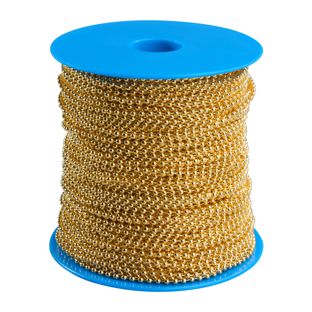Ball chain reels, 100 m | 2.4 mm | gold  | metal 