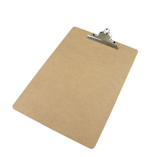 Wooden clipboard A4  | portrait  | classic - with big metal clip 