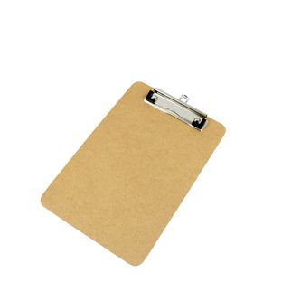 Wooden clipboard A5  | portrait  | basic - with flat grip clip 
