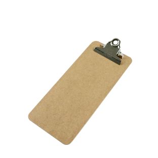 Wooden clipboard 1/3 A4   | portrait  | classic - with big metal clip 
