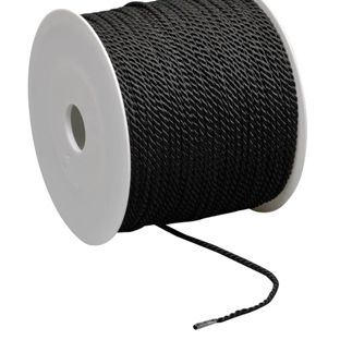 Cord on reel, 2 mm x 100 m, viscose black 