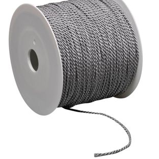 Cord on reel, 2 mm x 100 m, viscose silver|grey 