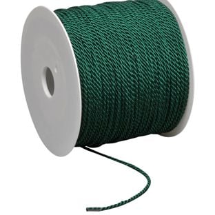 Cord on reel, 2 mm x 100 m, viscose dark green 
