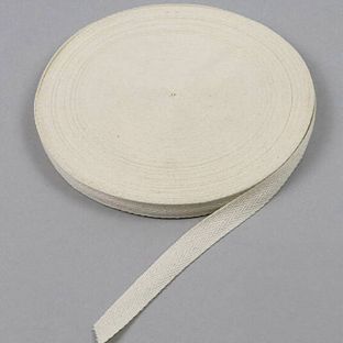 Twill tape, cotton 15 mm | raw white   | 50 m