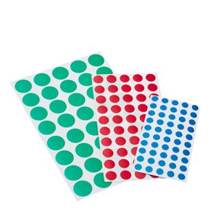 Coloured adhesive discs waterproof 